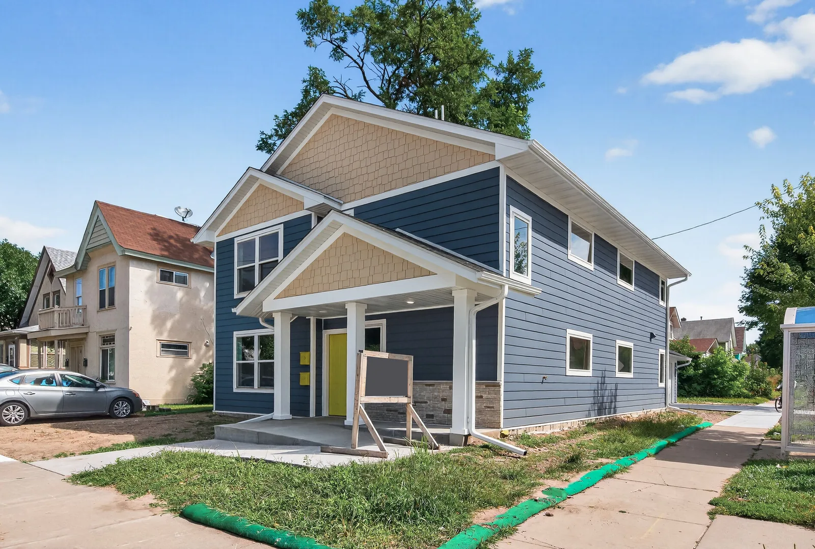 A Due North Equity crew member working on a Minnesota home