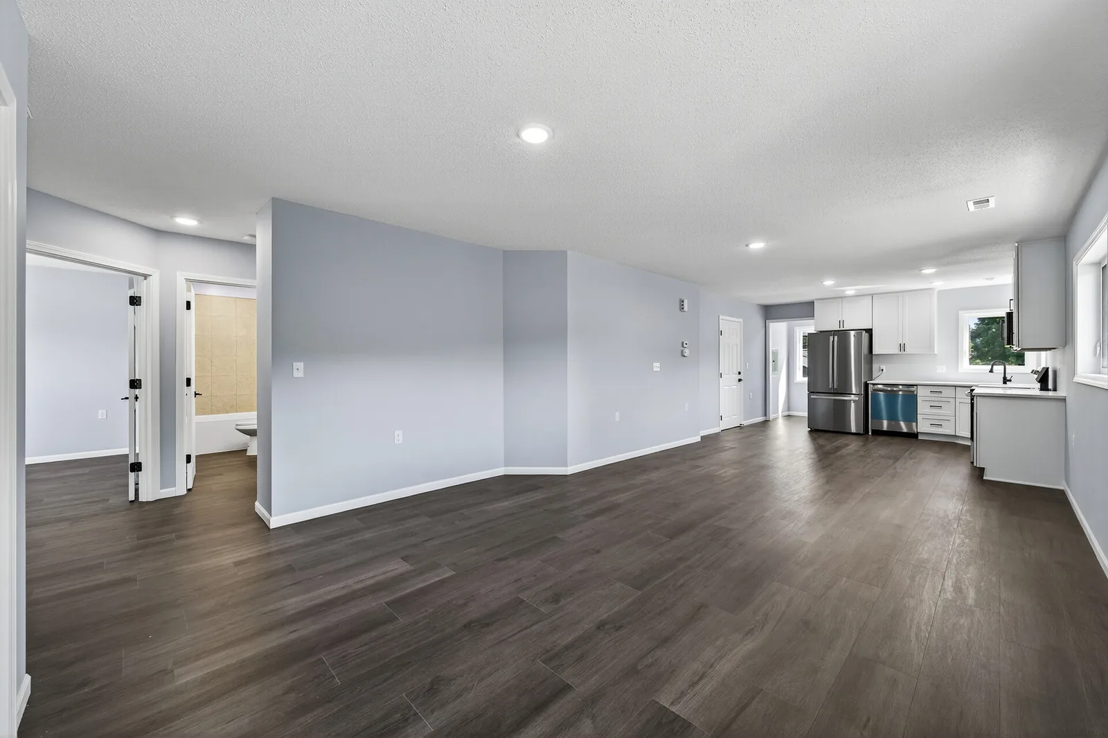 Luxury Vinyl Plank Flooring work by Due North on a Minnesota home