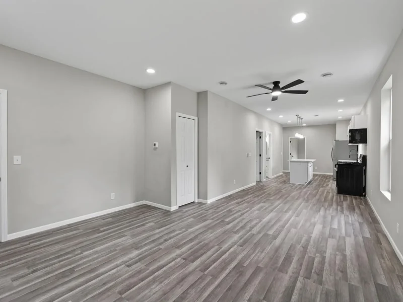 Open living area looking toward the kitchen