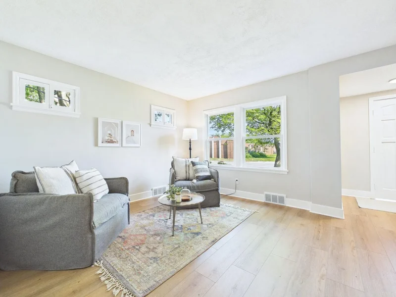 Sitting room with windows on two sides
